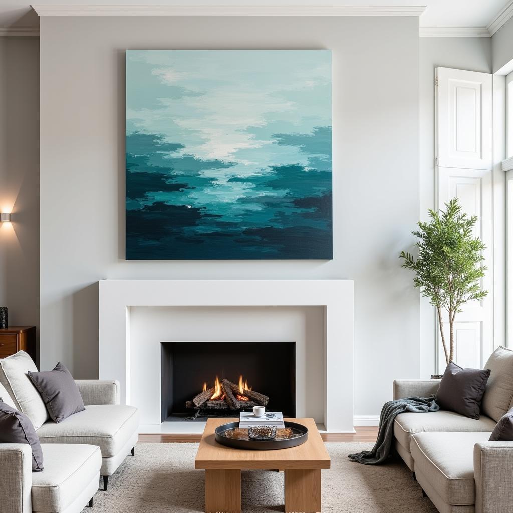 Incorporating Abstract Lake Art into Home Decor