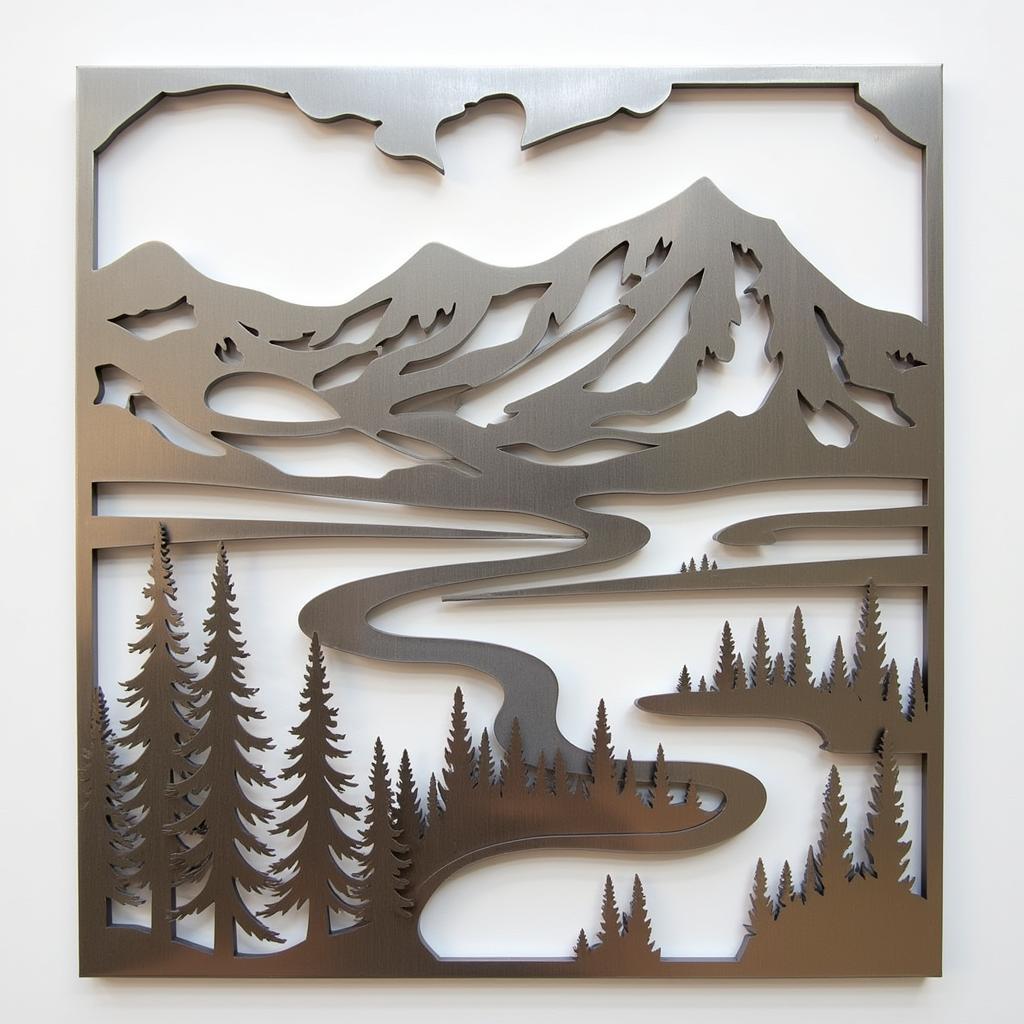 Abstract Montana Landscape Metal Sculpture