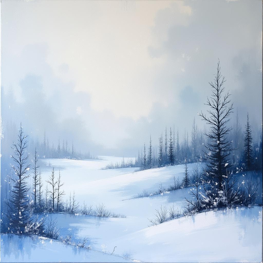 Abstract Winter Canvas Art