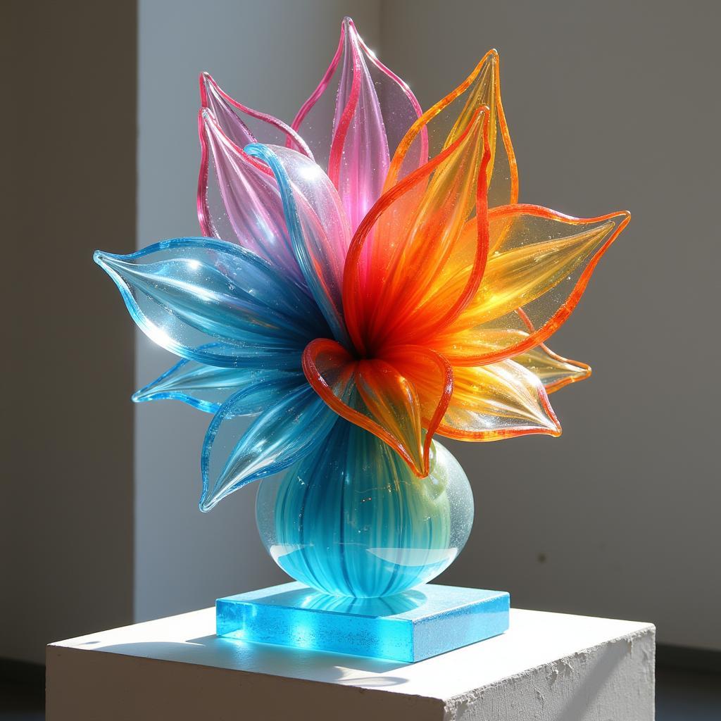 Finished Acrylic Sculpture: A Symphony of Color and Form