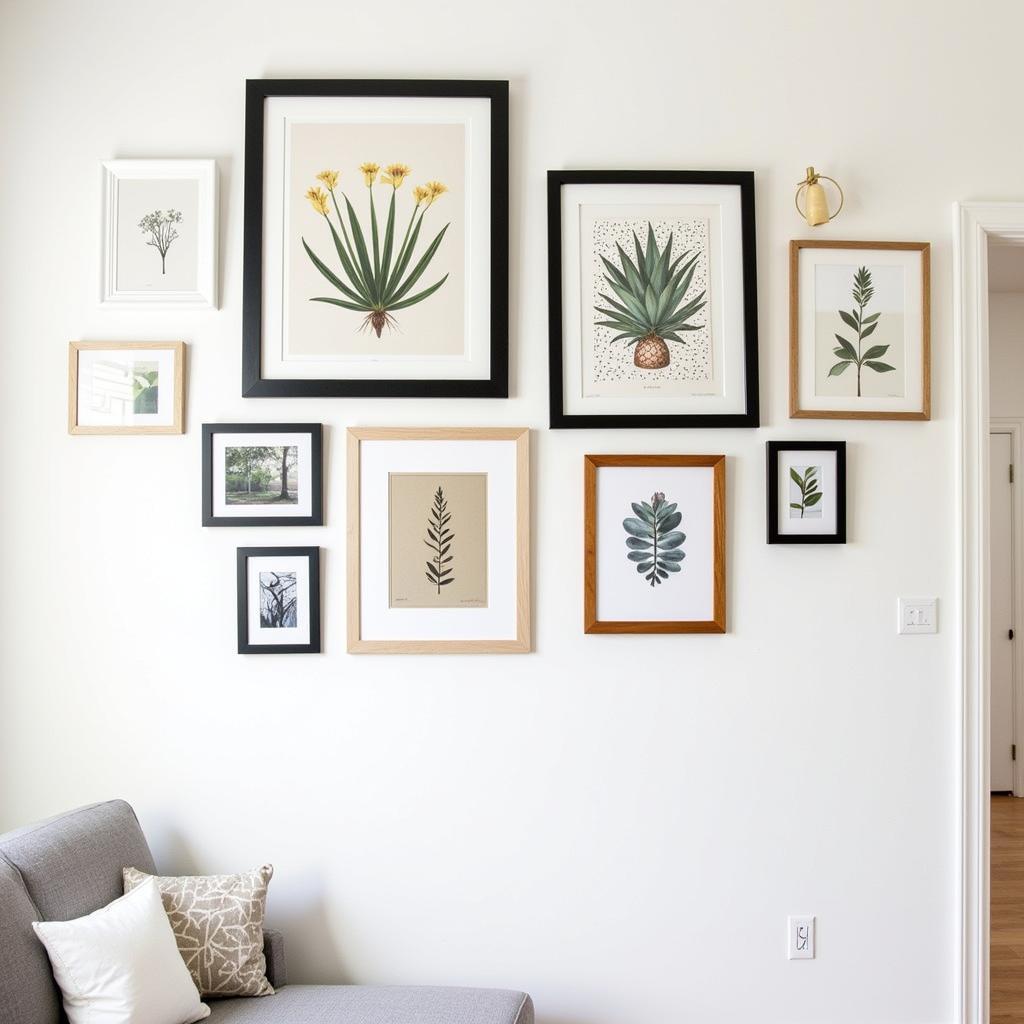 Gallery Wall Featuring an Affordable Set of Three Art Prints