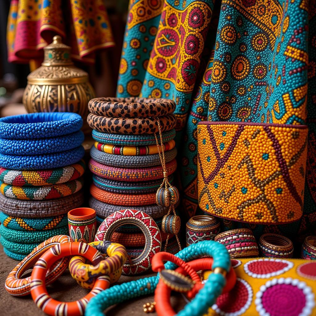 Vibrant African Textiles and Jewelry