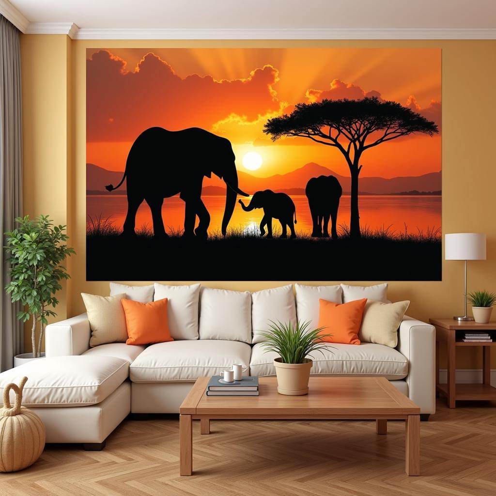 African Wall Art Stickers Living Room Decor