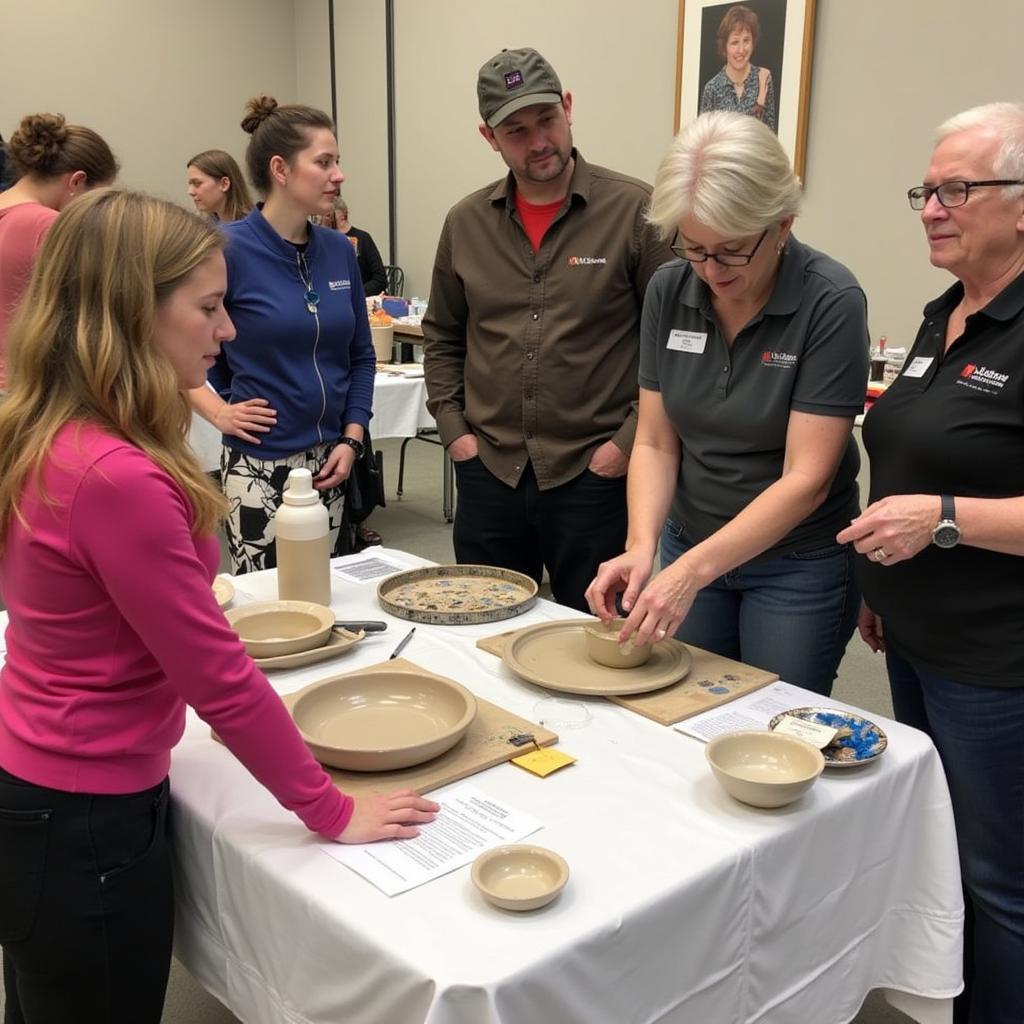 Afton Arts and Crafts Festival: Artist Demonstrating Pottery Techniques