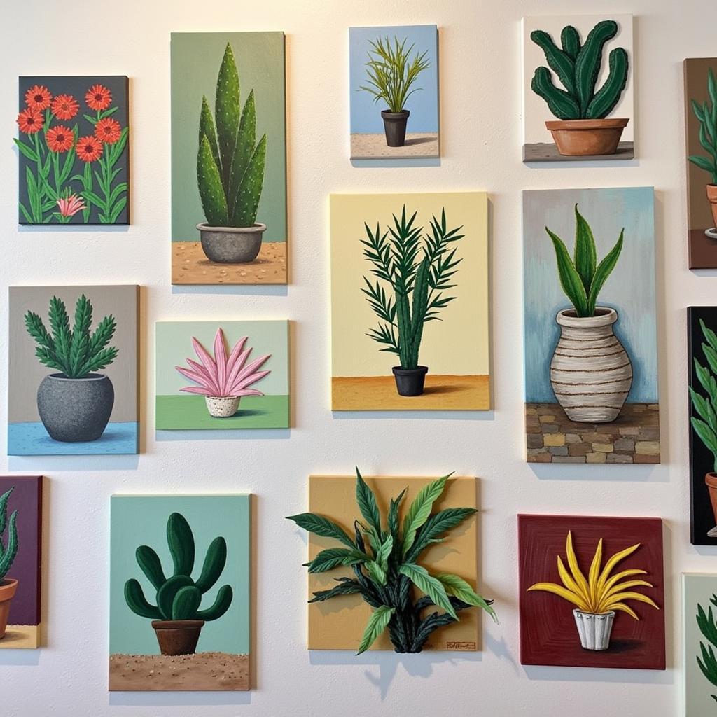 Agave-Inspired Paintings and Mixed Media Art