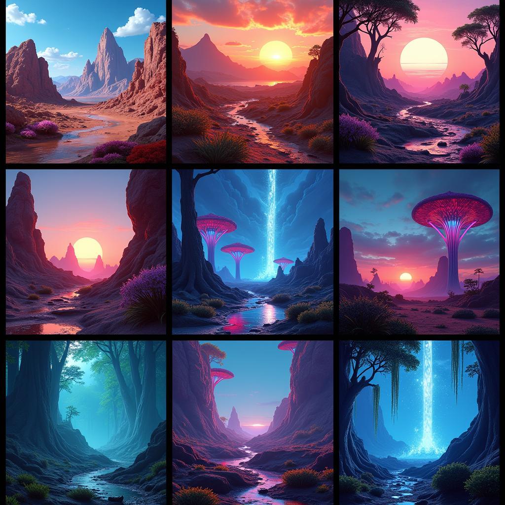 AI-Generated Alien Landscapes: A Journey Through Extraterrestrial Worlds