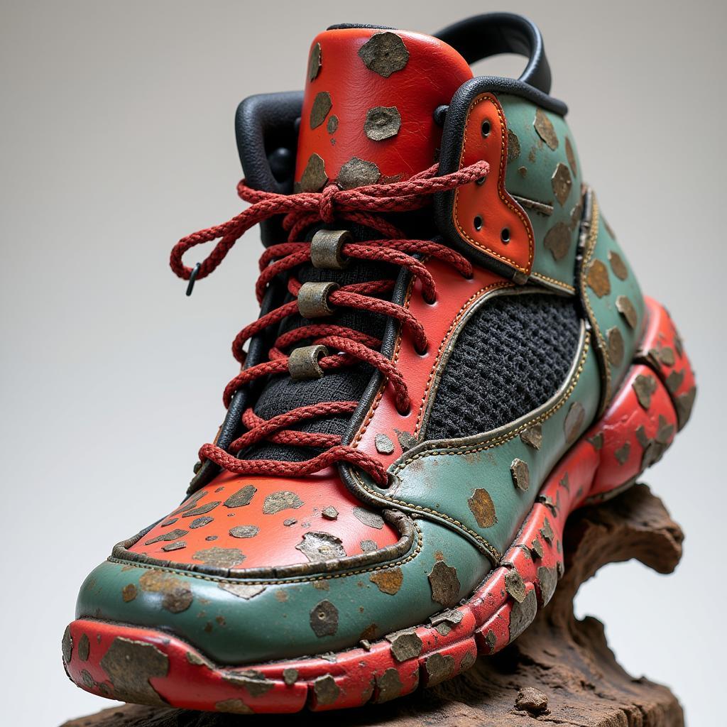 Mixed Media Sculpture of an Air Jordan Sneaker