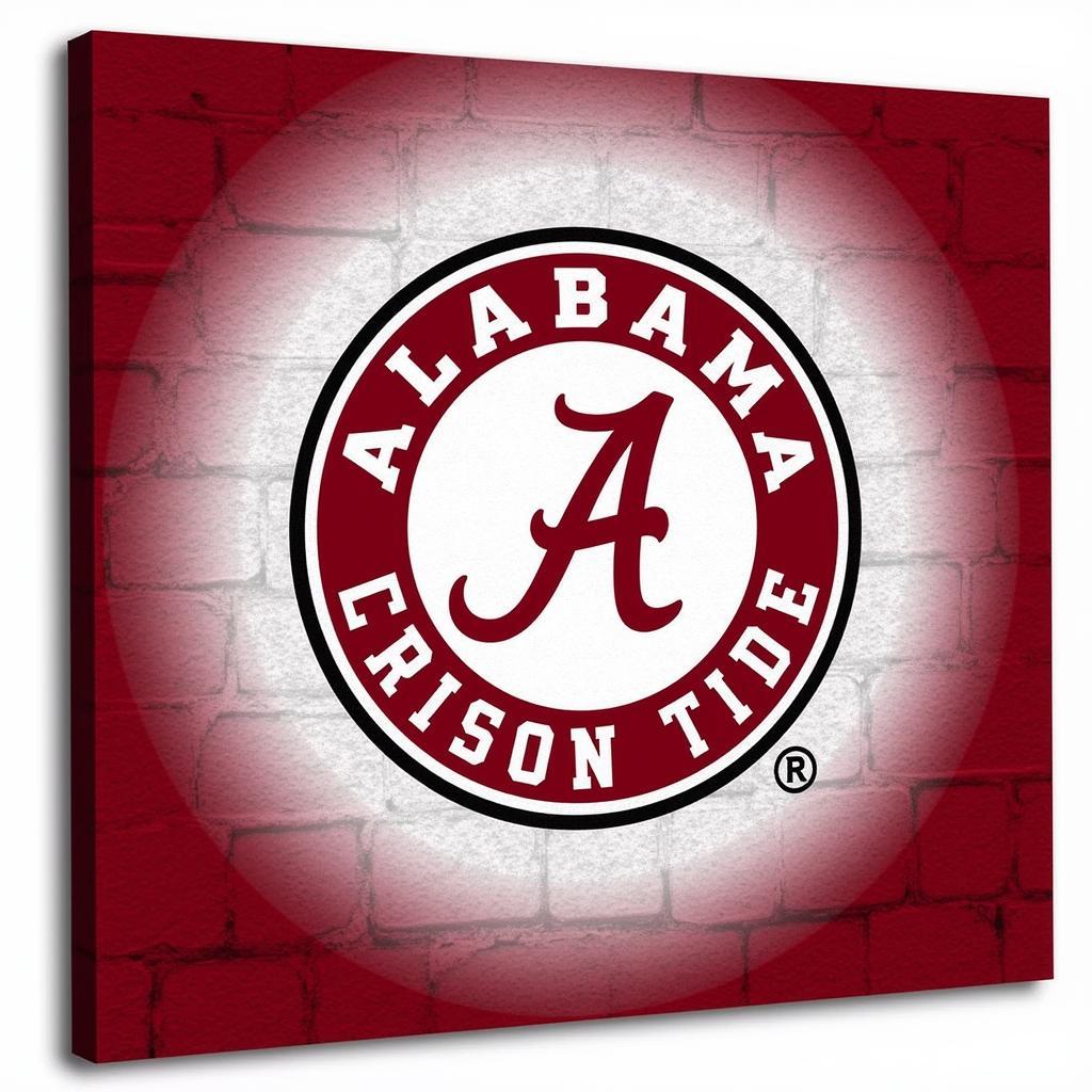 Modern Alabama Crimson Tide Canvas Wall Art