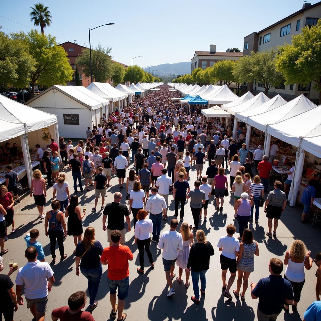 Crowd at Alameda Art and Wine Festival