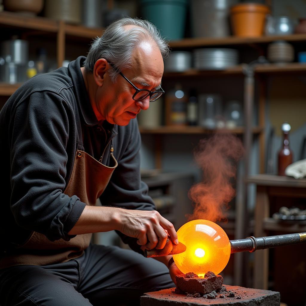 Albert Koetsier Glass Art: Masterclass Demonstrating Glassblowing Techniques