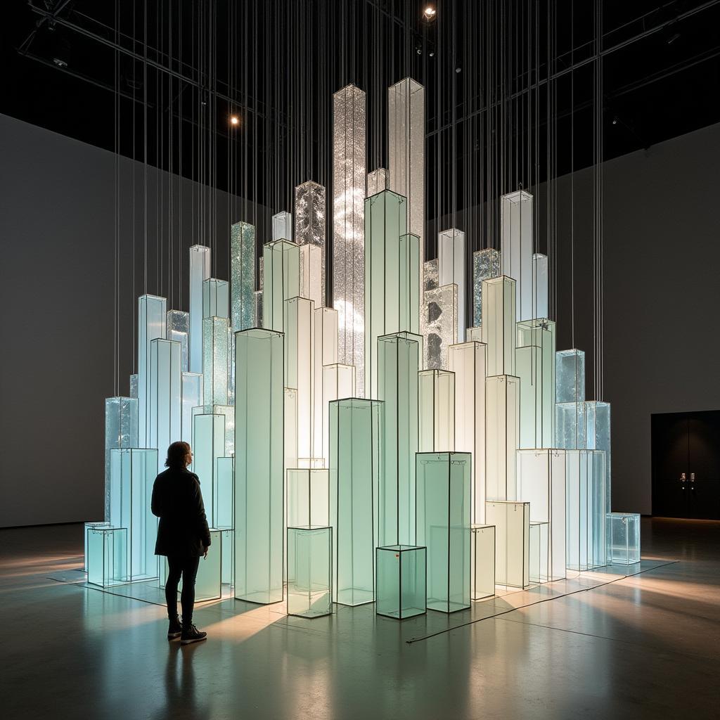 Albert Koetsier Glass Art: Sculptural Installation Exploring Light and Form