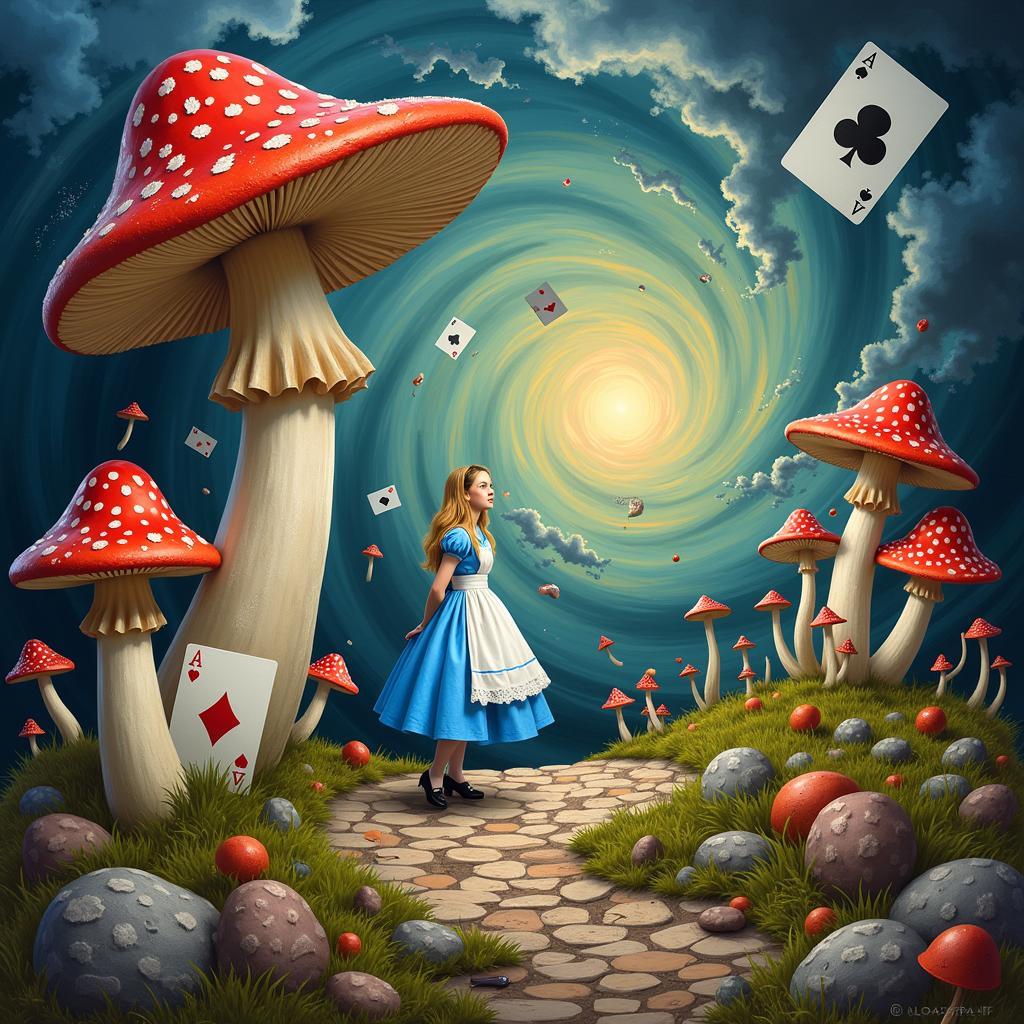 Alice in Wonderland Surreal Digital Painting