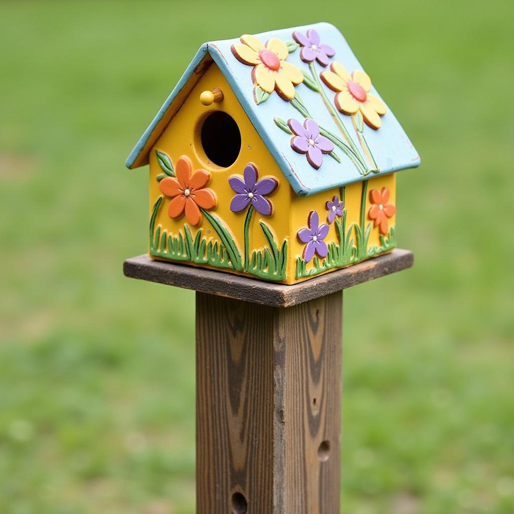 Al's Garden Art Ceramic Birdhouse