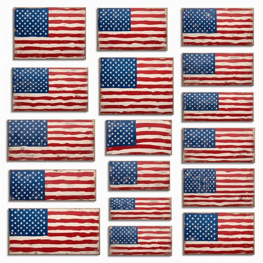 Different Styles of American Flag Canvas Wall Art