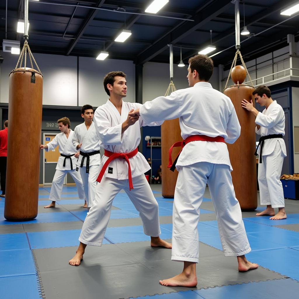 Students training at an American Martial Arts Institute