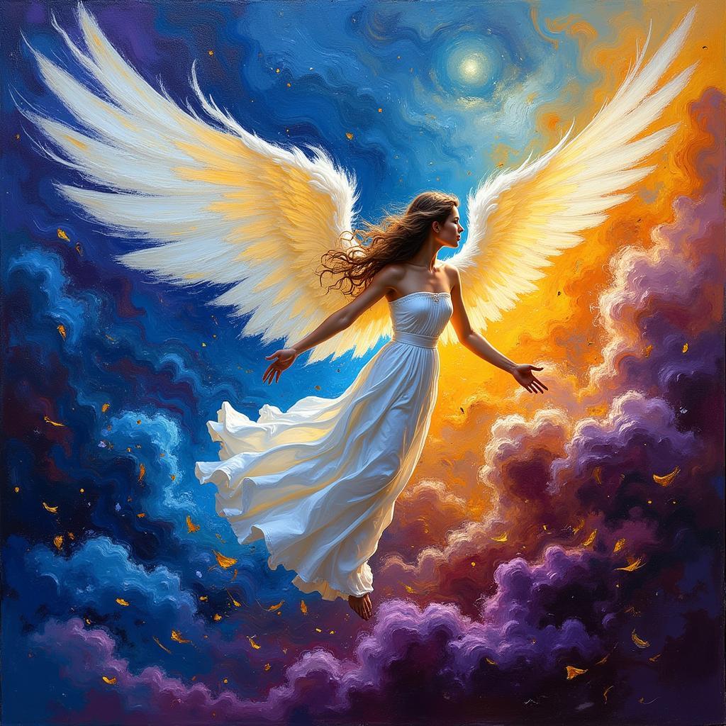 Vibrant Angel Abstract Art