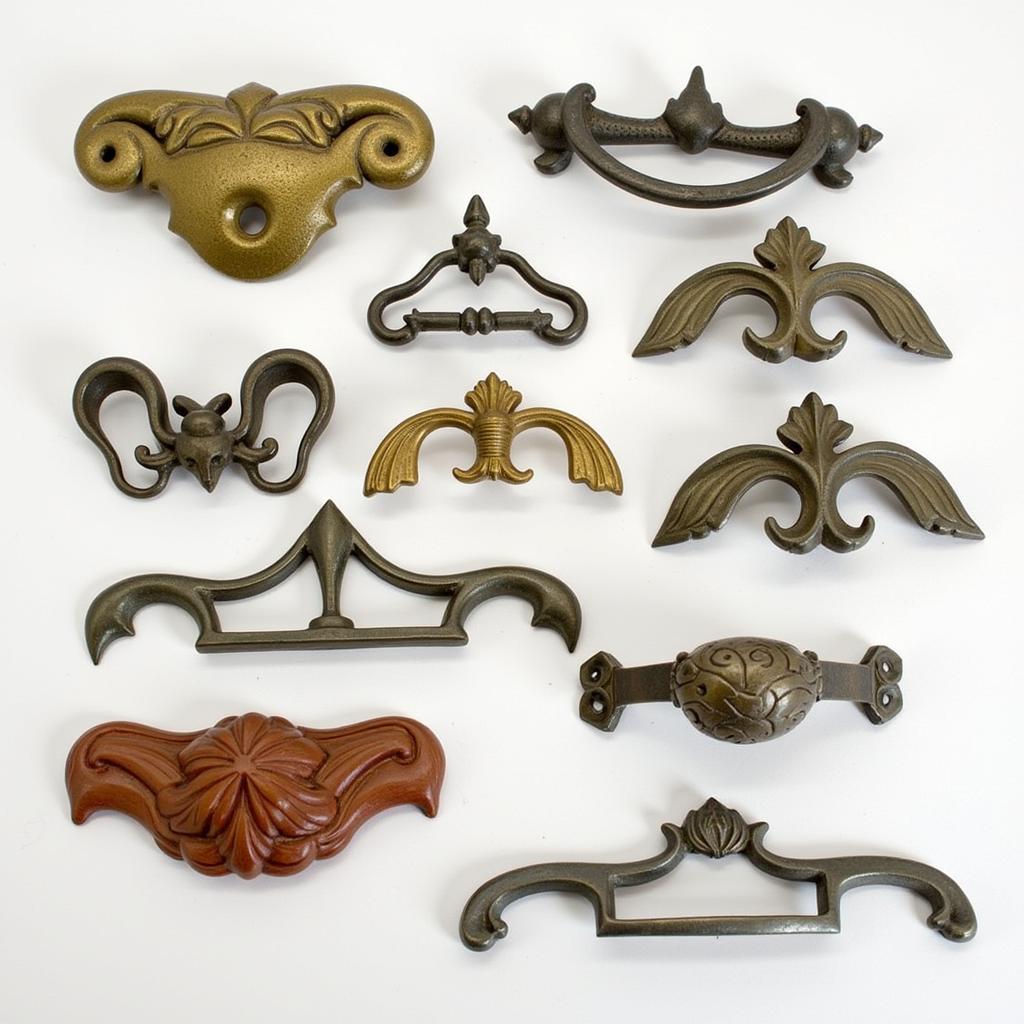 Antique Art Nouveau Drawer Handles in Various Materials