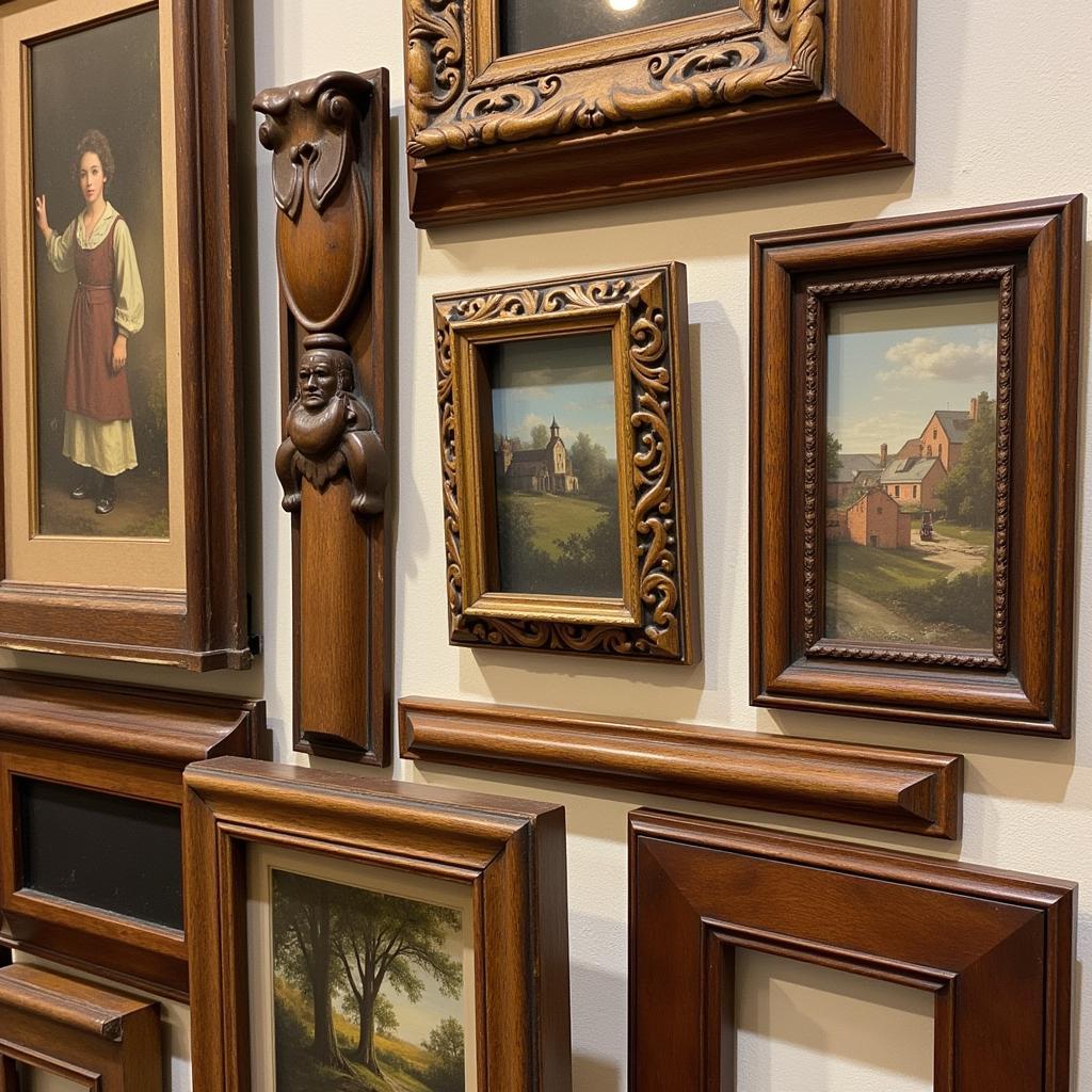 Antique Tramp Art Frame Collection