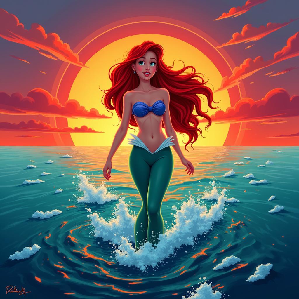 Ariel Mermaid Digital Illustration