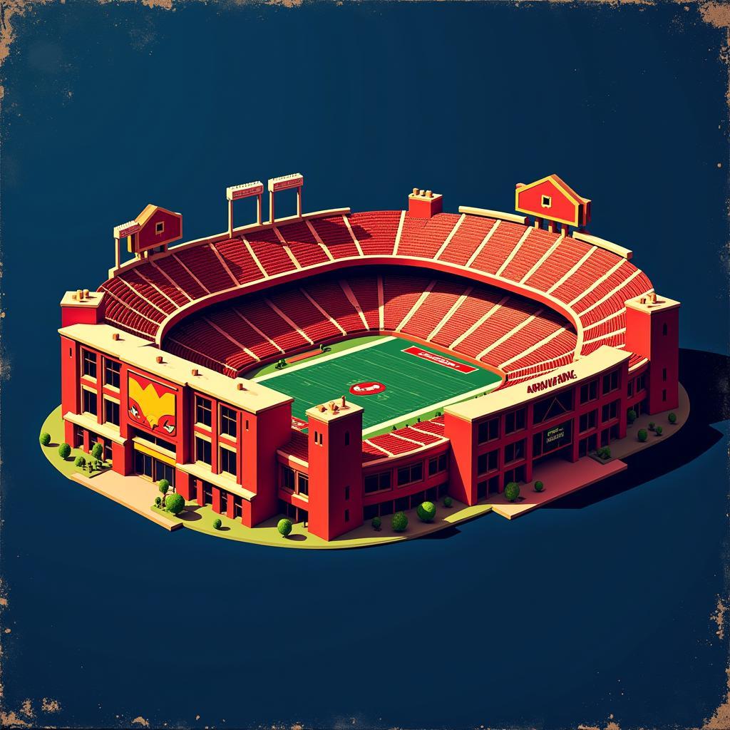 Arrowhead Stadium Wall Art: Modern Graphic Design