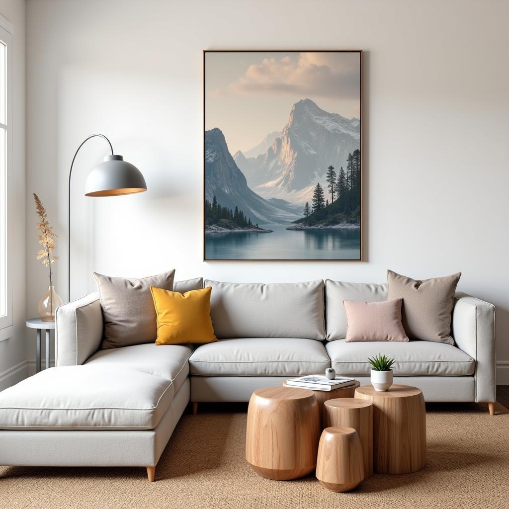 Art Above Sectional Sofa: Maintaining Proportion and Balance