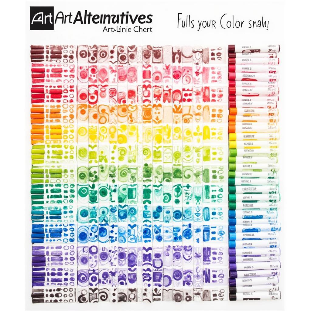 Art Alternatives Dual Tip Markers Vibrant Color Chart