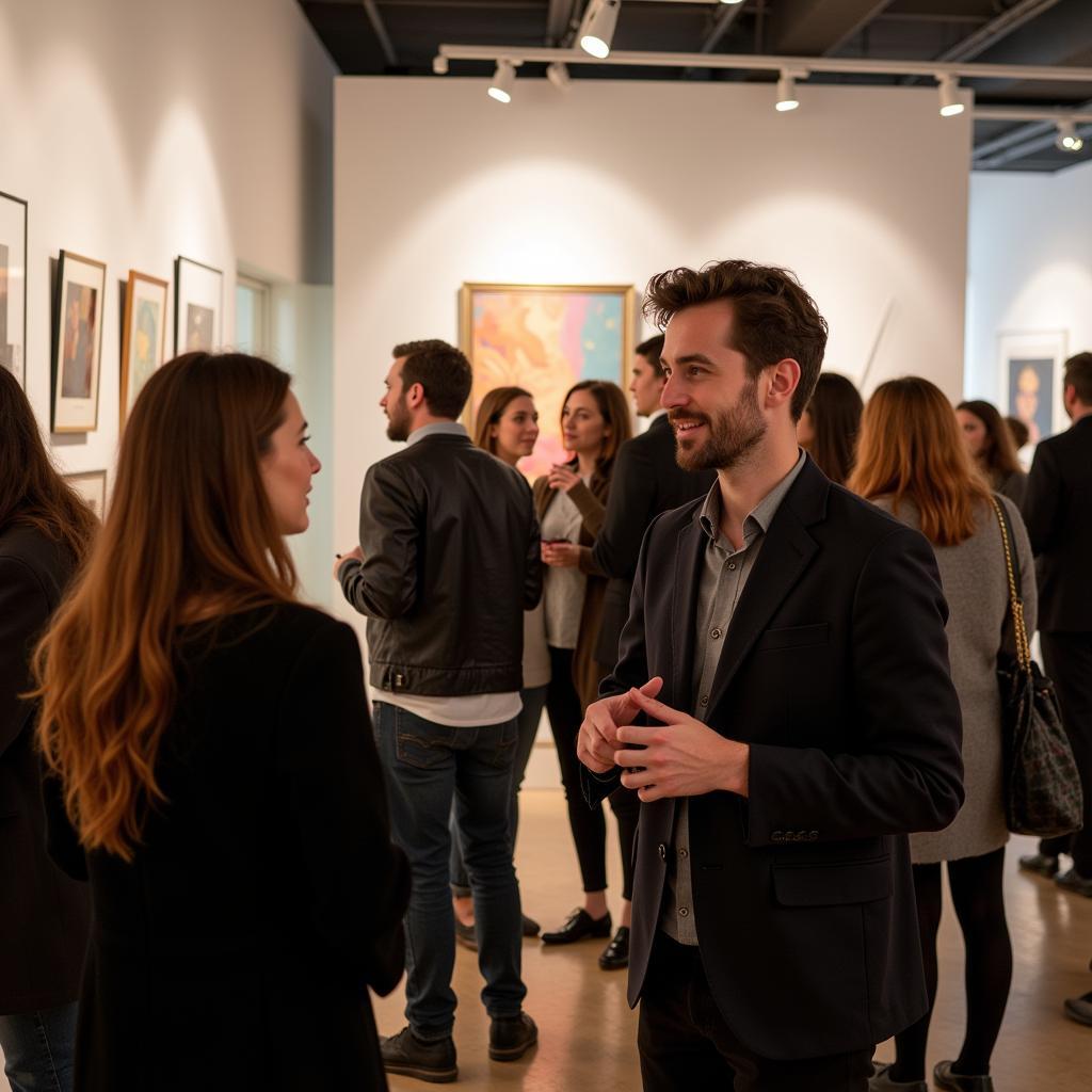 Art Associate Networking at Art Event