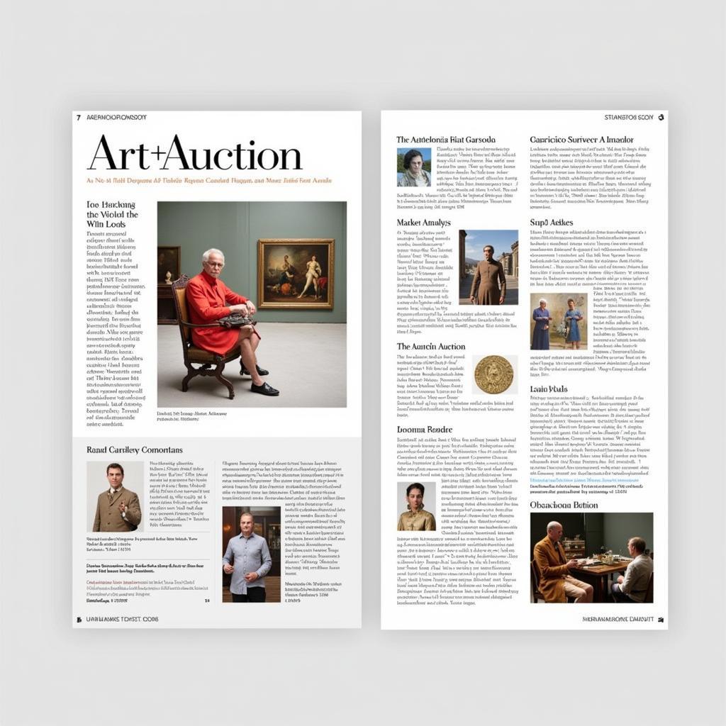 Art Auction Magazine Layout