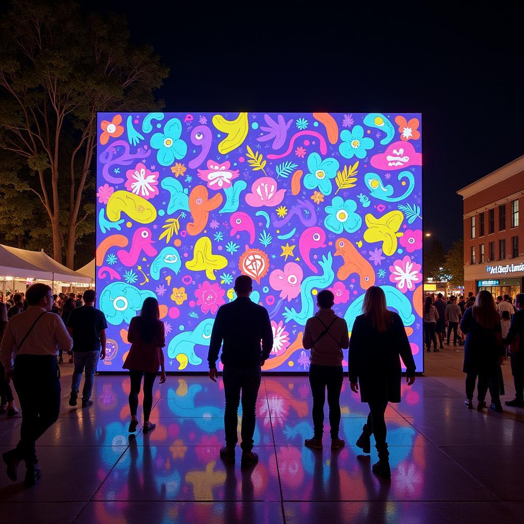 Digital art installation at Art Beat South Bend