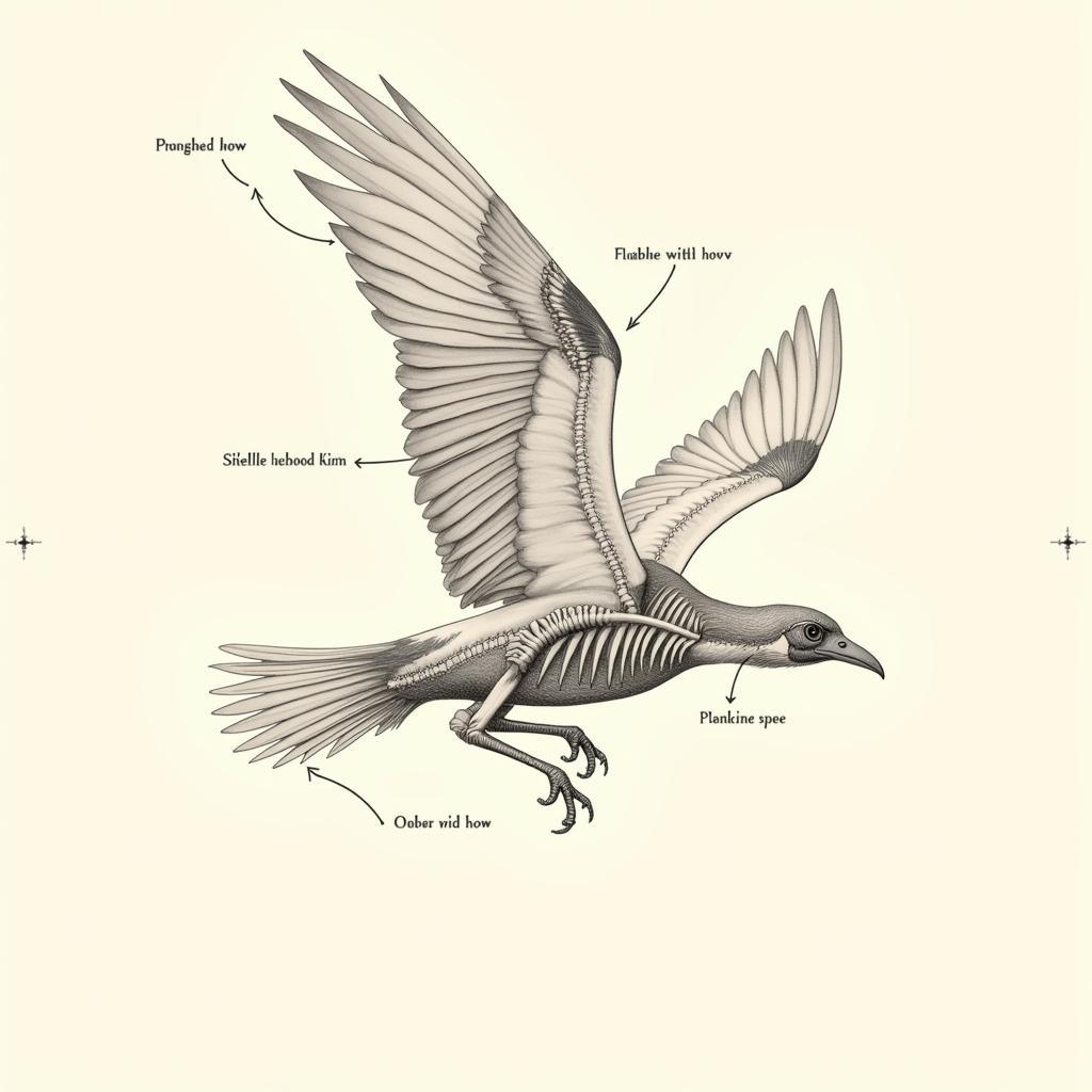 Art Bird in Flight Anatomy Study