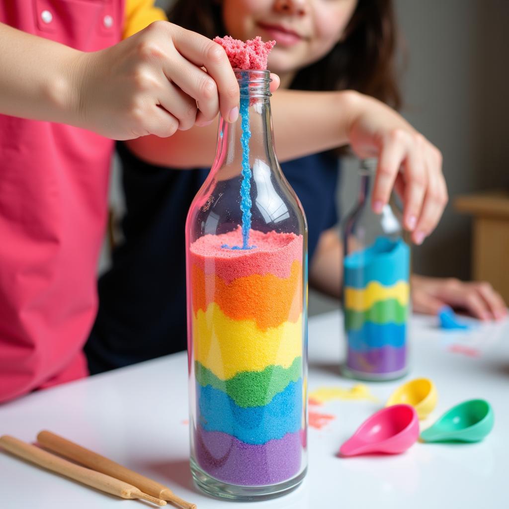 Sand Art Techniques in Art Bottles