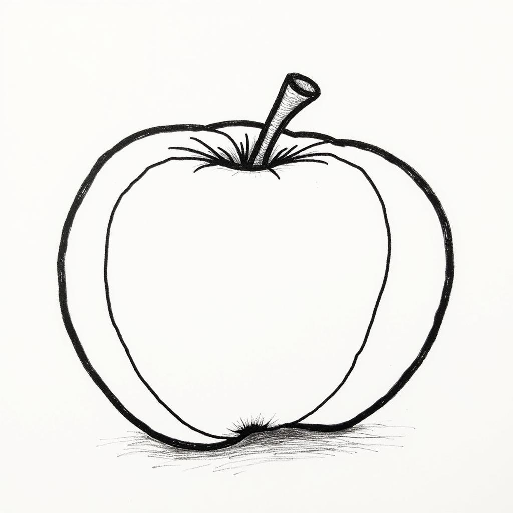 Cross Contour Technique Applied to an Apple