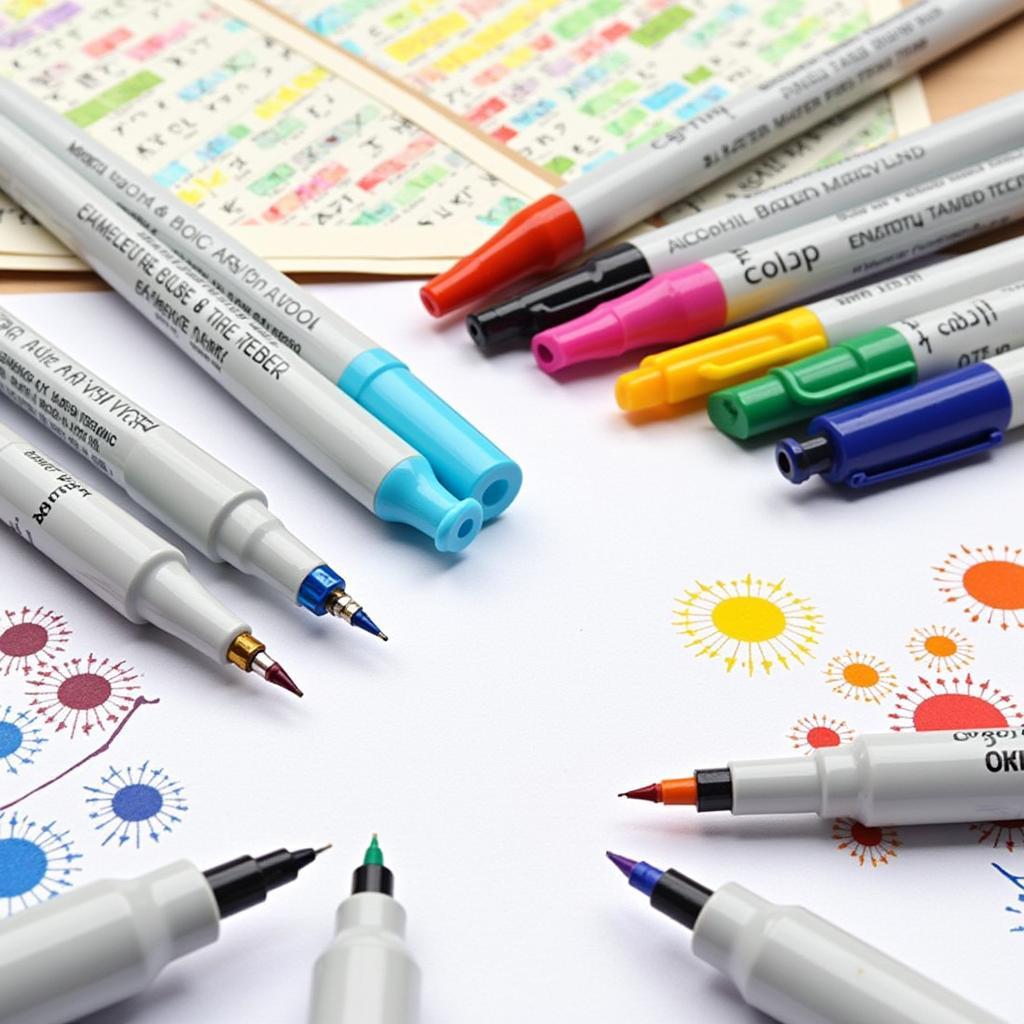 Various Types of Art Coloring Markers