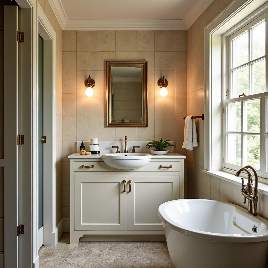 A cohesive Art Deco bathroom design