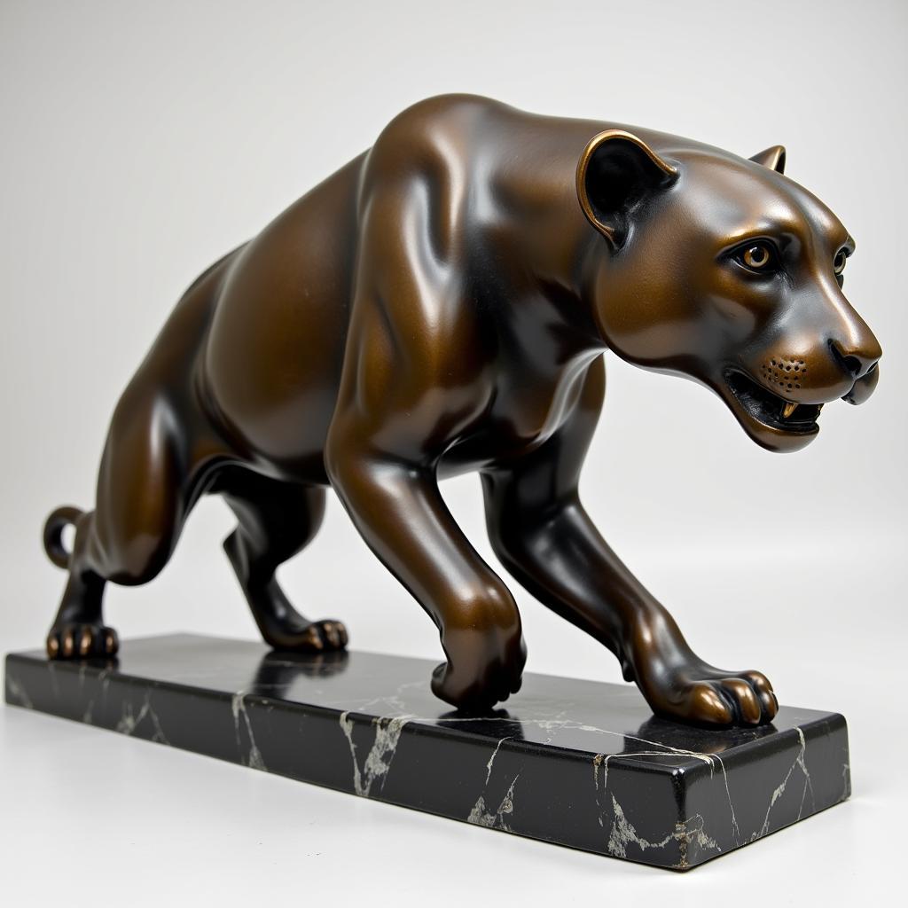 Art Deco Bronze Panther Sculpture: A Symbol of Grace and Power