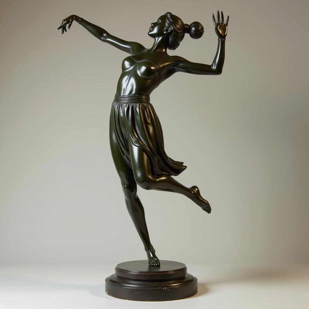 Art Deco Bronze Statue of a Dancer: Capturing movement and grace.