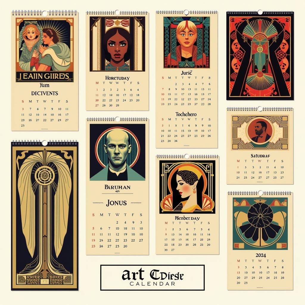 Art Deco Calendar 2024 Designs