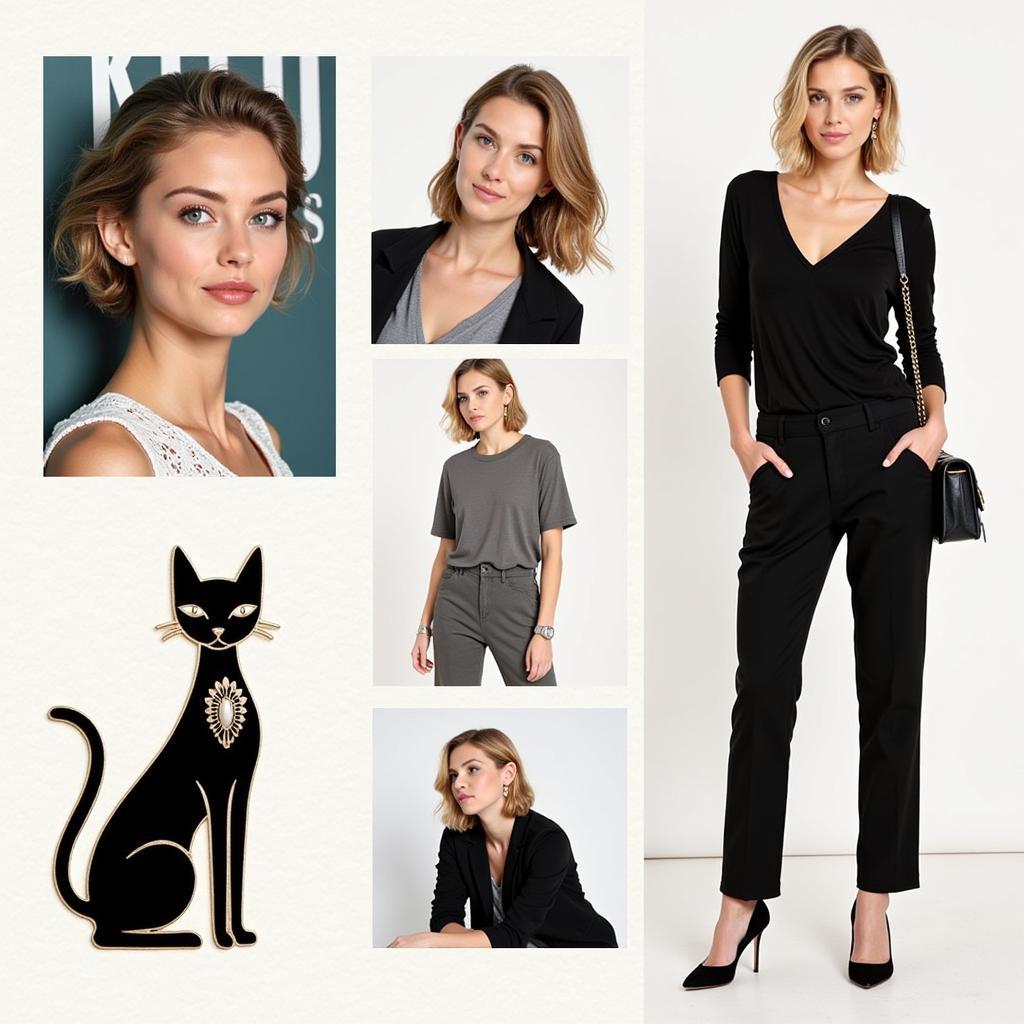 Art Deco Cat Brooch Styling Modern Outfits