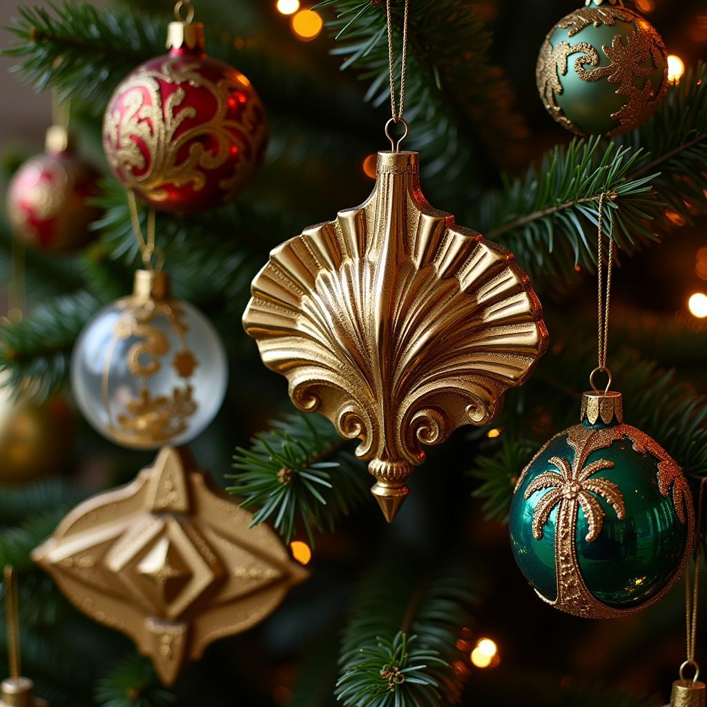 Art Deco Christmas Tree Ornaments