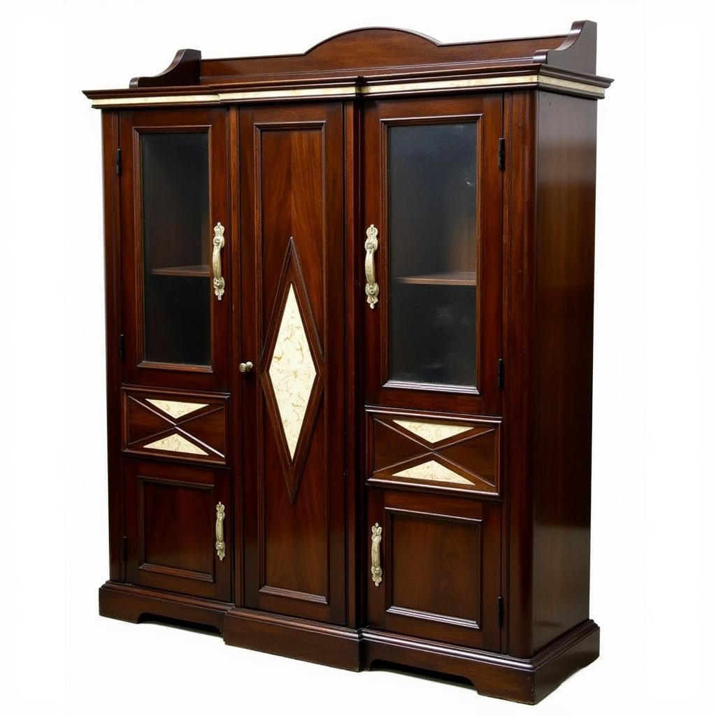 Art Deco Cocktail Cabinet with Geometric Design