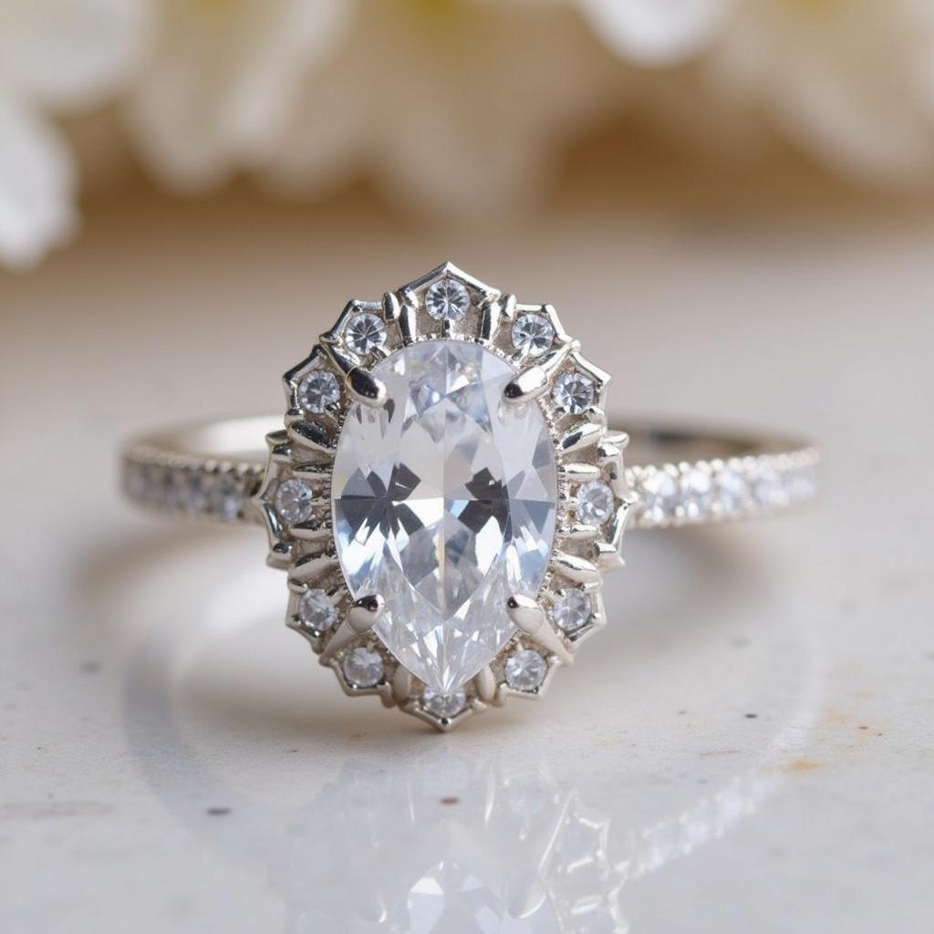 Art Deco Cubic Zirconia Engagement Ring: A Vintage-Inspired Choice