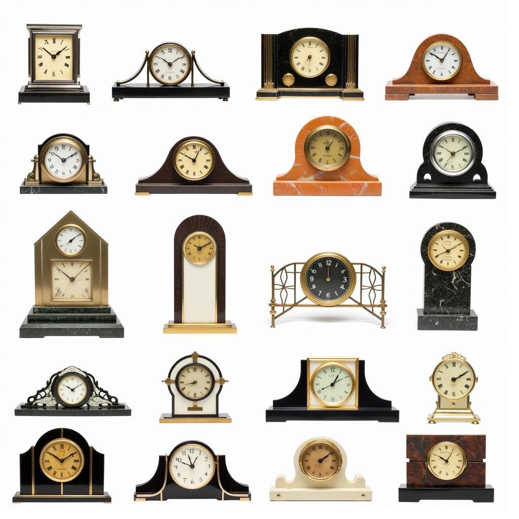 Various Art Deco Desk Clock Styles