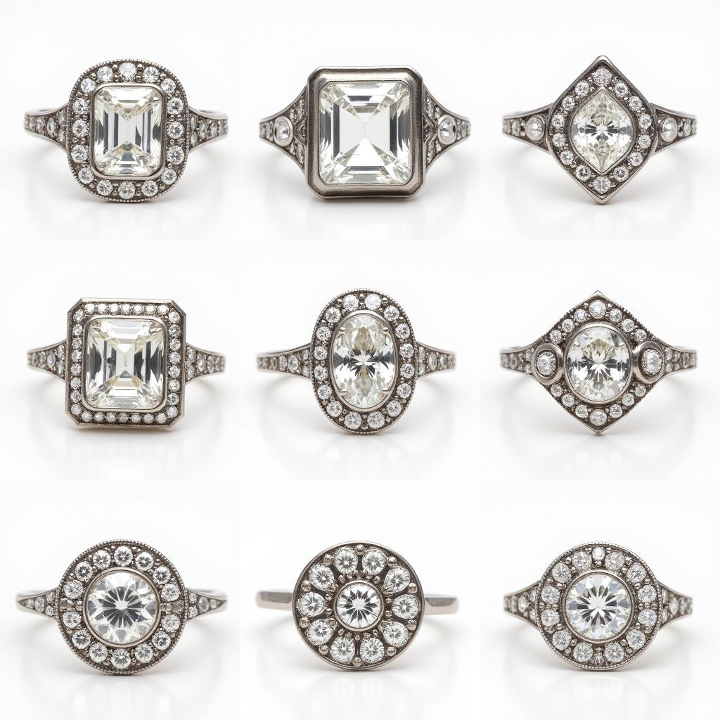 Art Deco Diamond Rings Collection