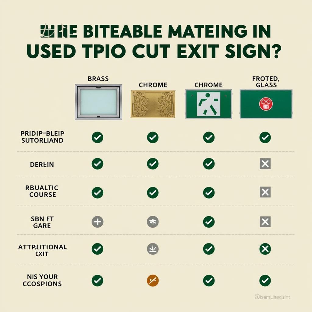 Comparison of Art Deco Exit Sign Materials