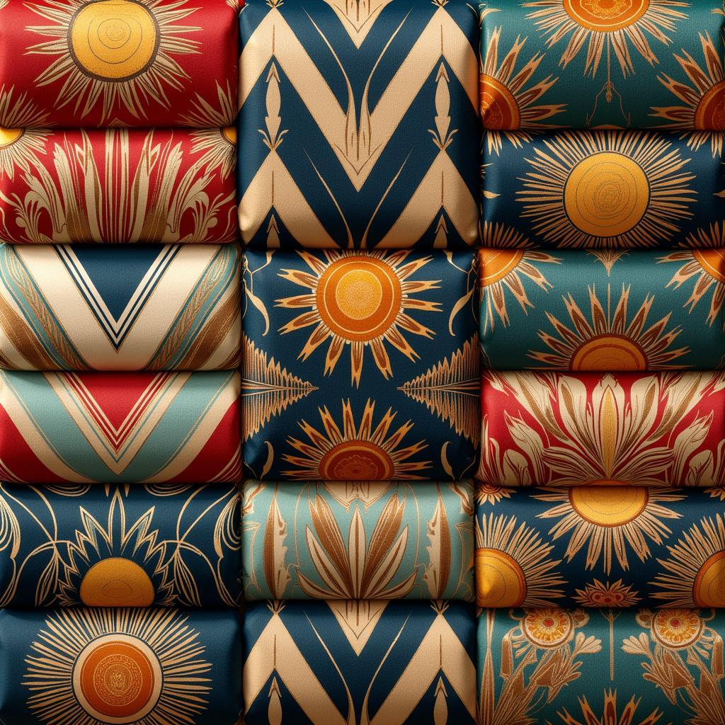 Art Deco Fabric with Geometric Patterns