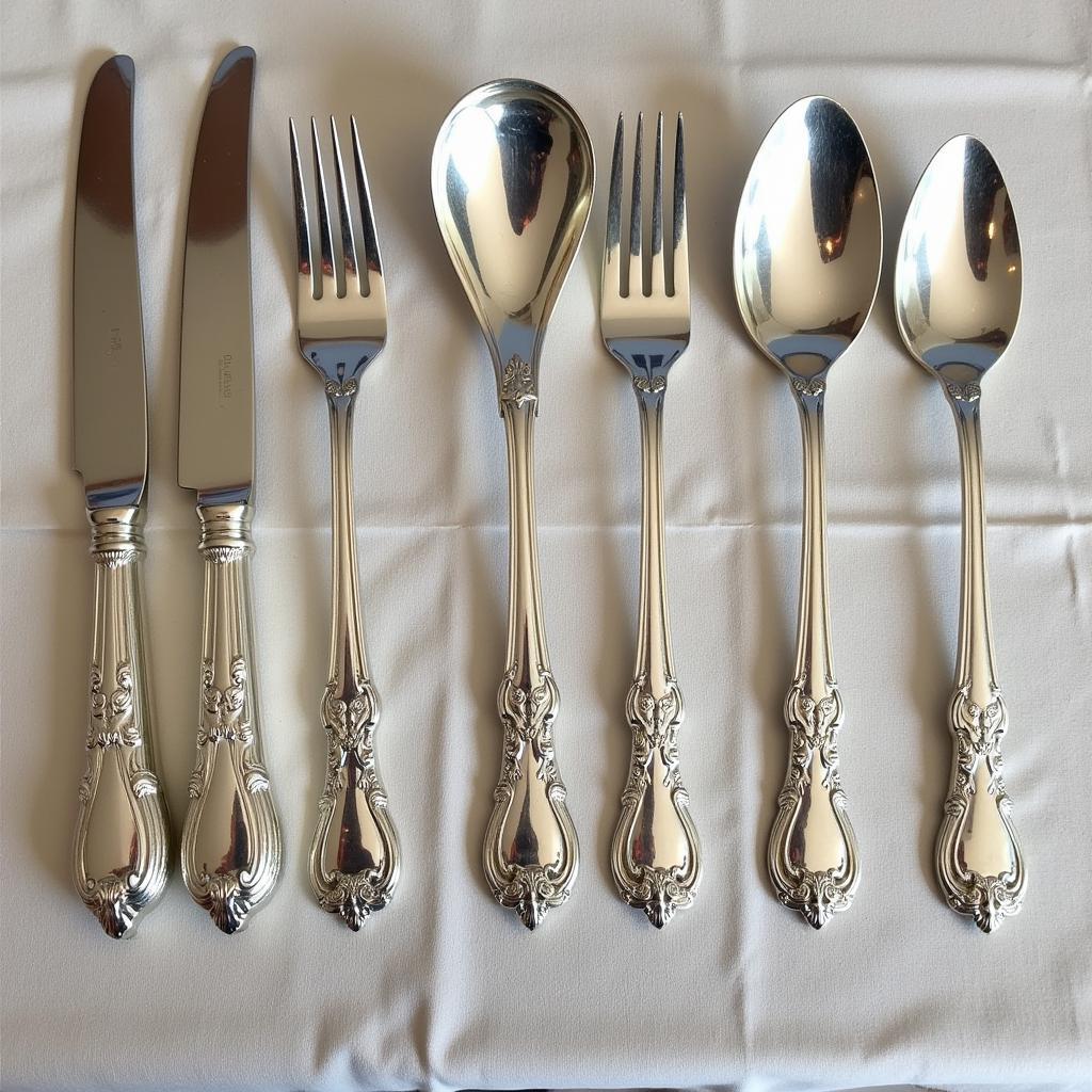 Sterling Silver Art Deco Flatware Set