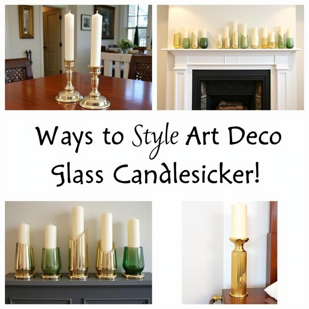 Art Deco Glass Candlesticks Styling Ideas