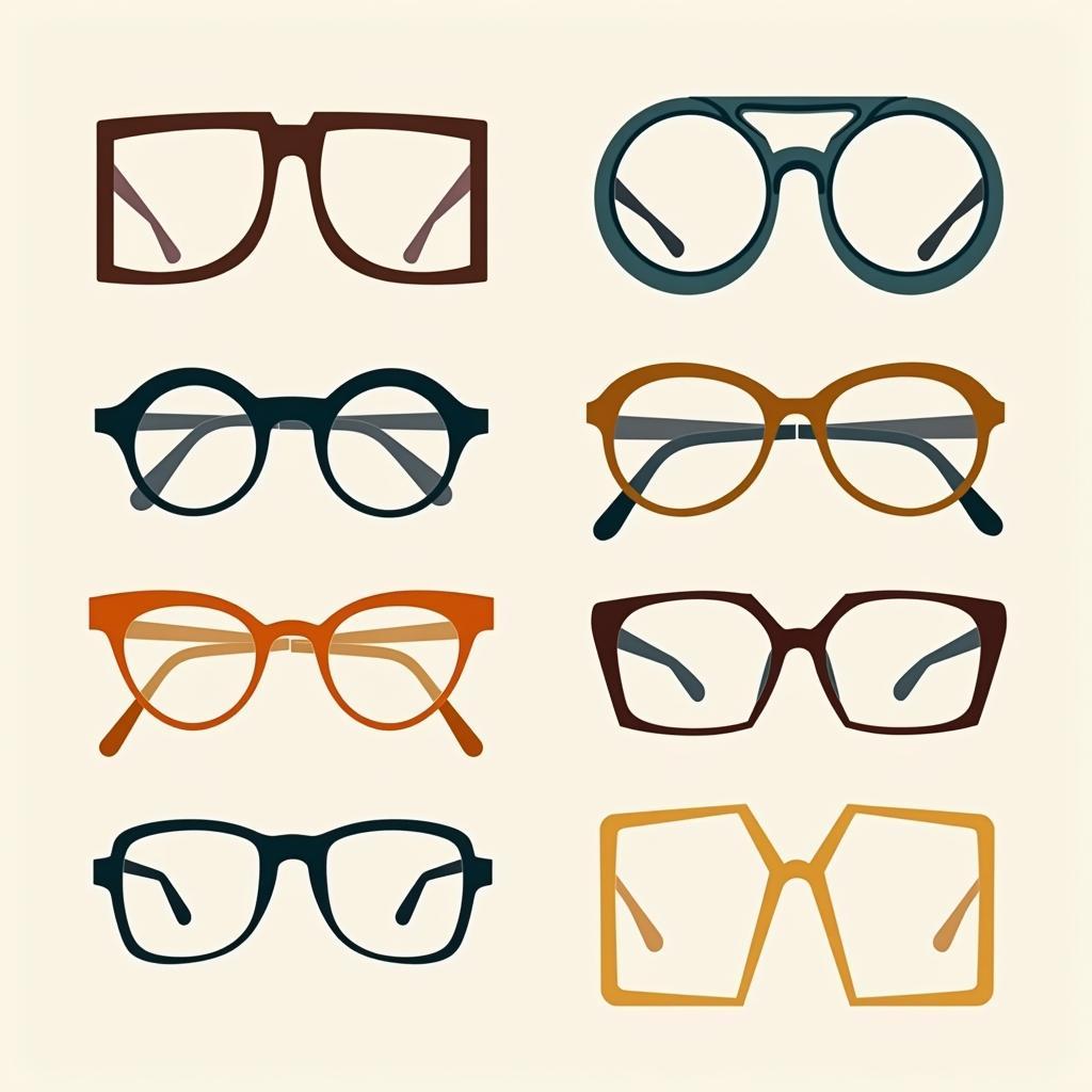 Art Deco Glasses Frames with Geometric Shapes