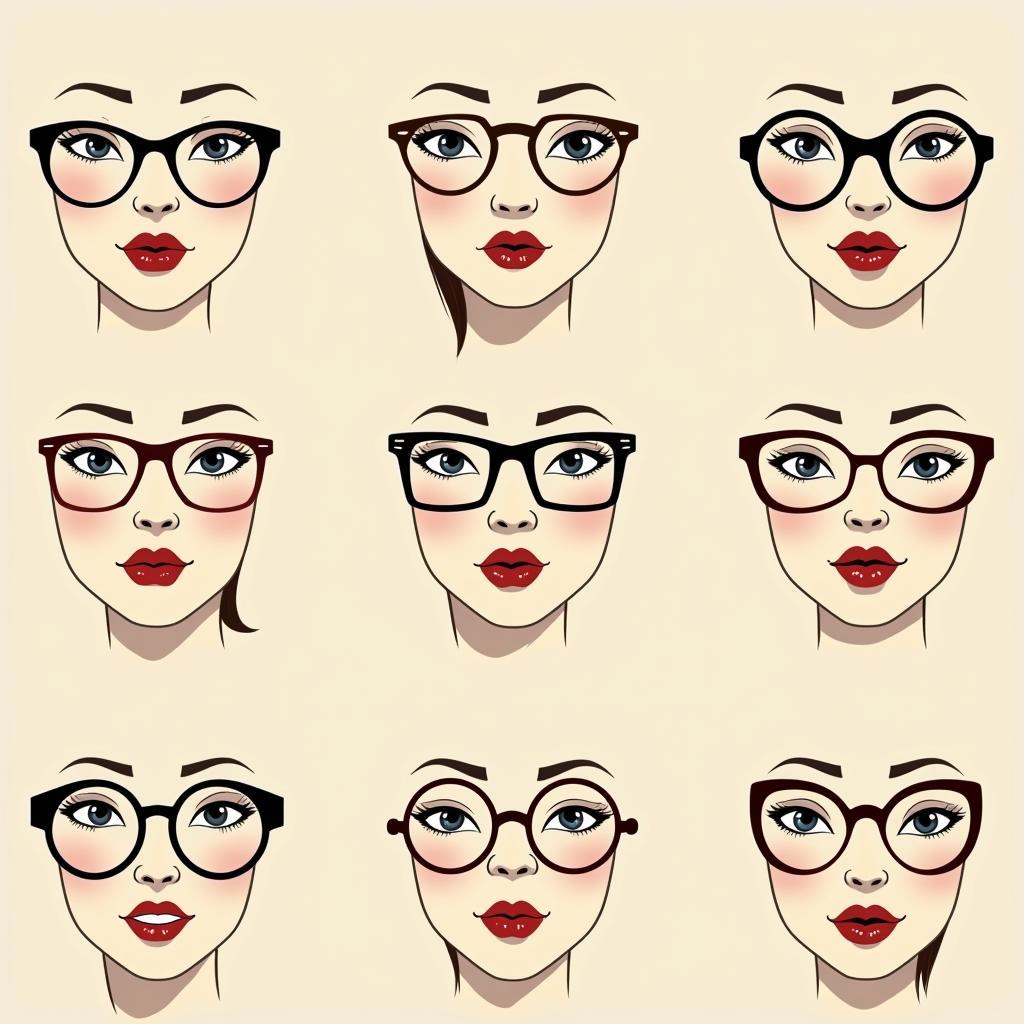 Art Deco Glasses Frames on Different Face Shapes