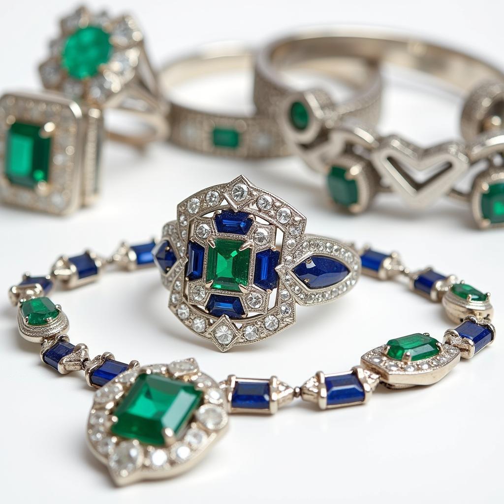 Art Deco Jewelry with Geometric Designs